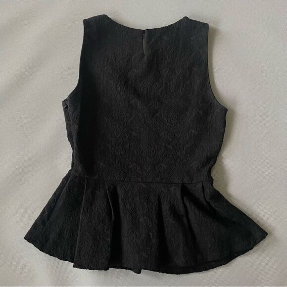 Zara Black Peplum MMXII Collection Flare Sleeveless Blouse Women’s Size Medium - Picture 10 of 10